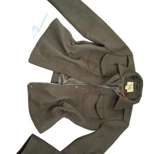Maralyn & Me Military Style Cinch Waist Bomber Jacket Size L